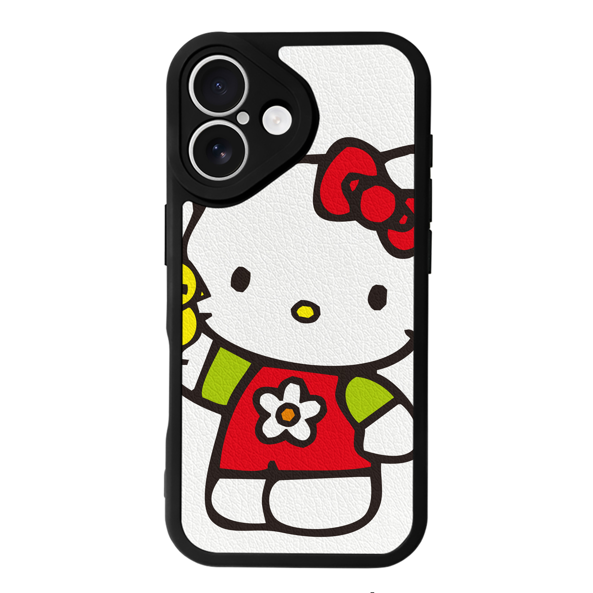 （画像用） Hello Kitty ハローキティ 【iPhone 16シリーズ対応】シリコンスマホケース（レザー調） 材質：シリコン